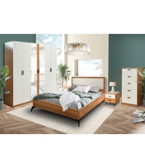 ARMOIRE CAPILEIRA REF 700 (3PC) 6 PTS OAK/WHITE (